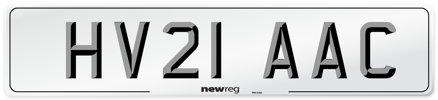HV21 AAC Number Plate from New Reg